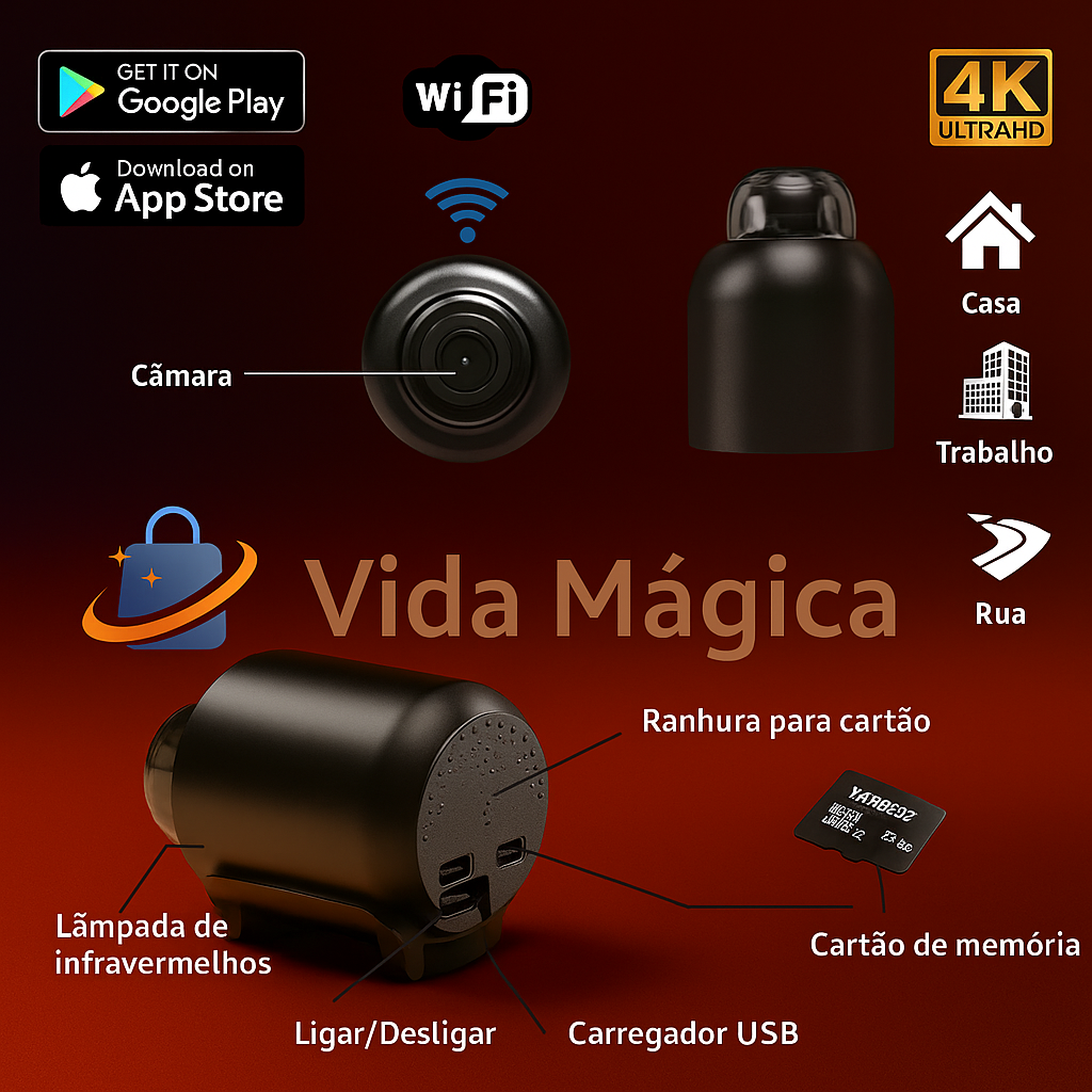 Mini Câmera TecX - [ULTRA HD 4K]