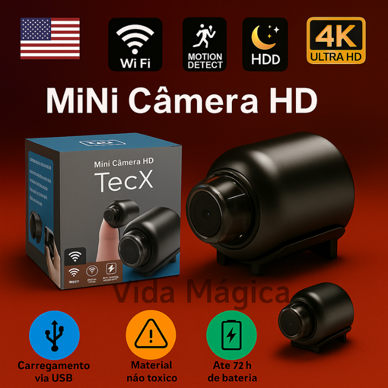 Mini Câmera TecX - [ULTRA HD 4K]
