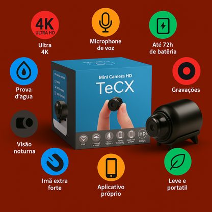 Mini Câmera TecX - [ULTRA HD 4K]