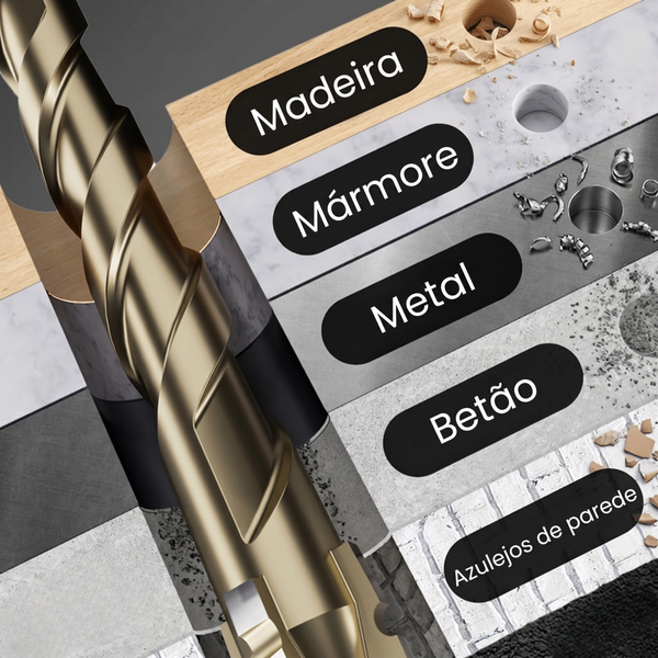 Kit de Brocas Escalonadas Duráveis